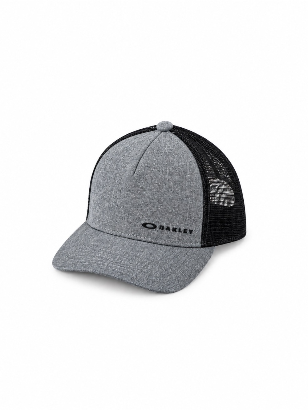 Oakley Men’s Grey Black Mesh Trucker Hat Adjustable